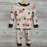 2 Pc LS PJs XOXO 2T