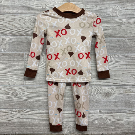 2 Pc LS PJs XOXO 2T