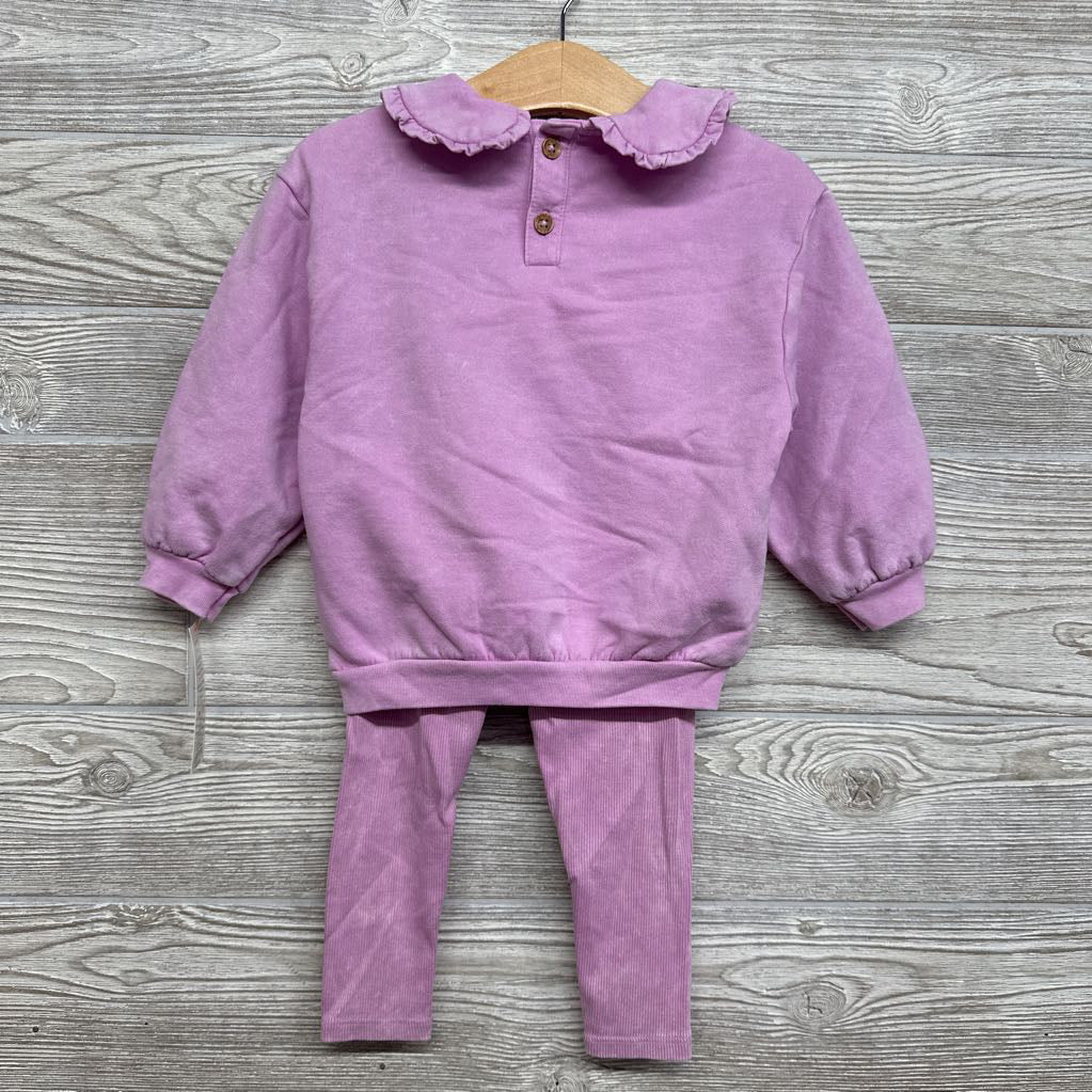 NEW Weathered Collared Shirt & Ribbed Leggings 18M