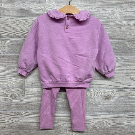 NEW Weathered Collared Shirt & Ribbed Leggings 18M