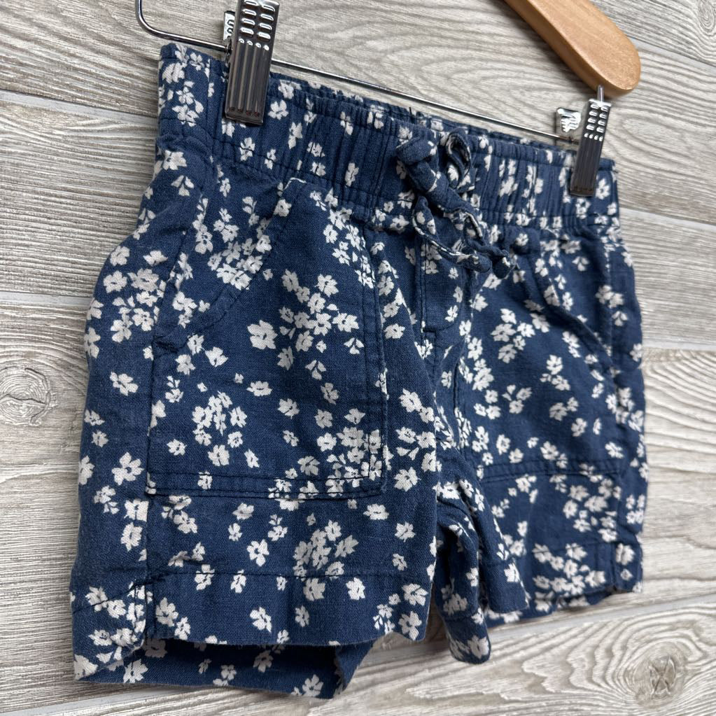 Linen Blend Shorts Flowers 4-5