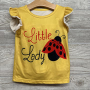 Flutter Sleeve Shirt Little Lady & Paperbag Shorts Ladybugs 2-3