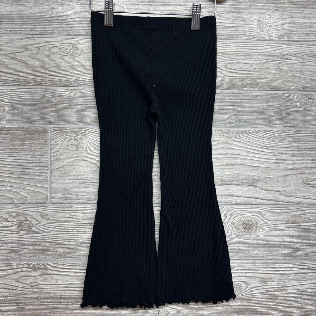 Ribbed Flare Pants Lettuce Trim 4T