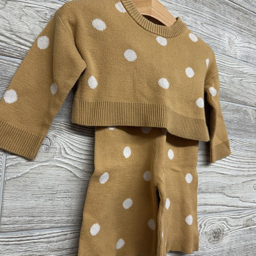 Cropped Sweater & Wide Leg Pants Dots 12M