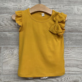 Flutter Sleeve Ribbed Shirt & Paperbag Shorts Flowers 12-18M