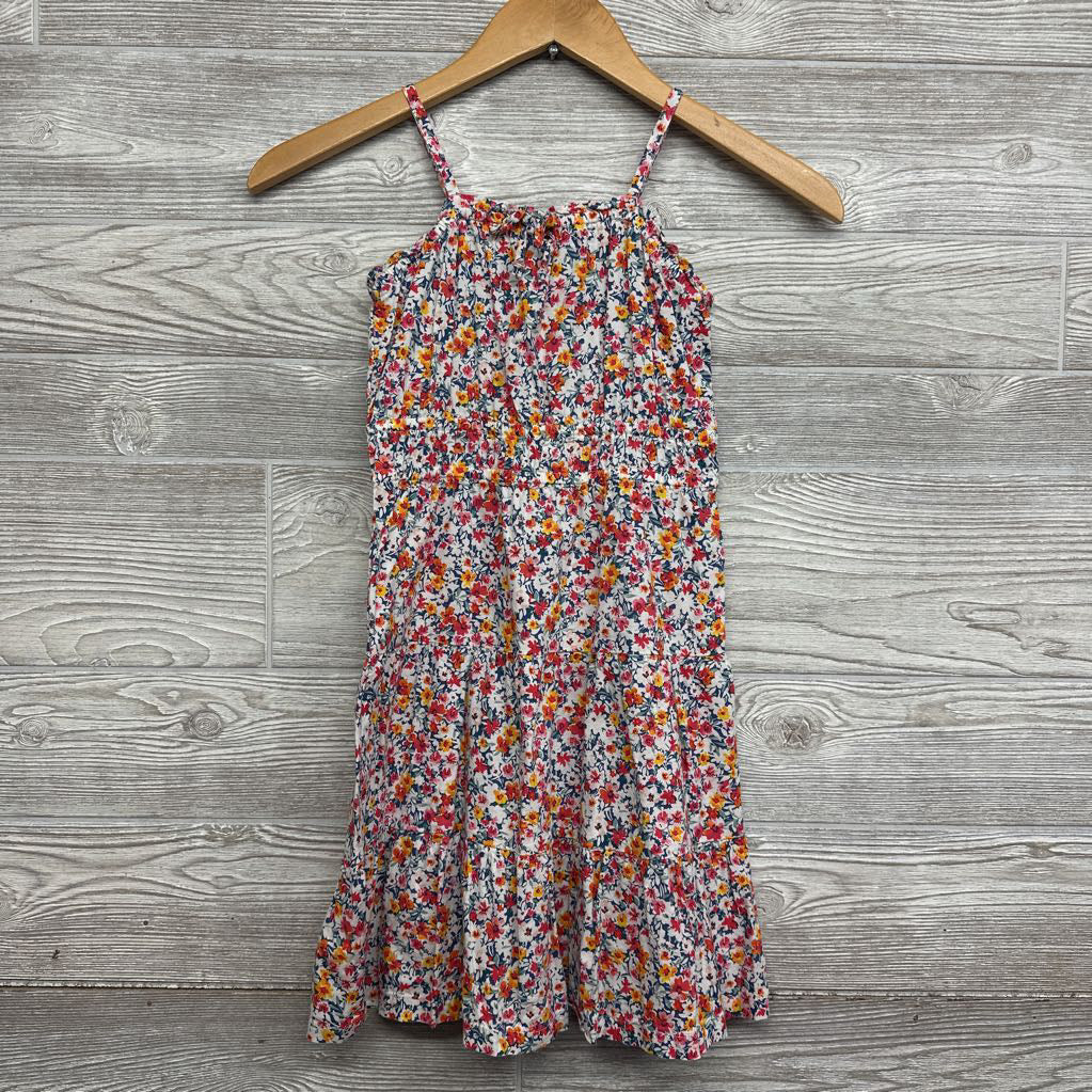 Tank Tiered Dress Flowers Bow 6-7