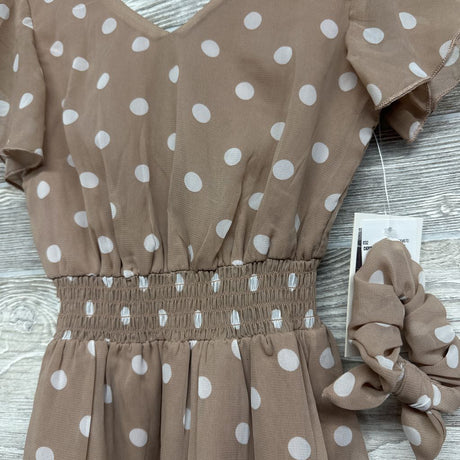 NEW Futter Sleeve Sheer Dress & Scrunchie Dots 7