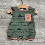 Romper Horses Chest Pocket 3M