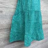 NEW Flutter Sleeve Mini Dress Aqua Print Medium