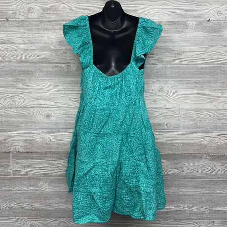 NEW Flutter Sleeve Mini Dress Aqua Print XL