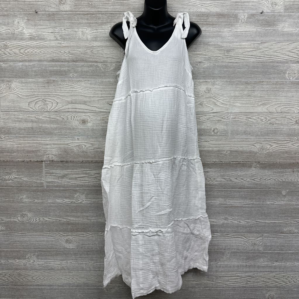 NEW Tie Strap Tiered Maxi Dress Large