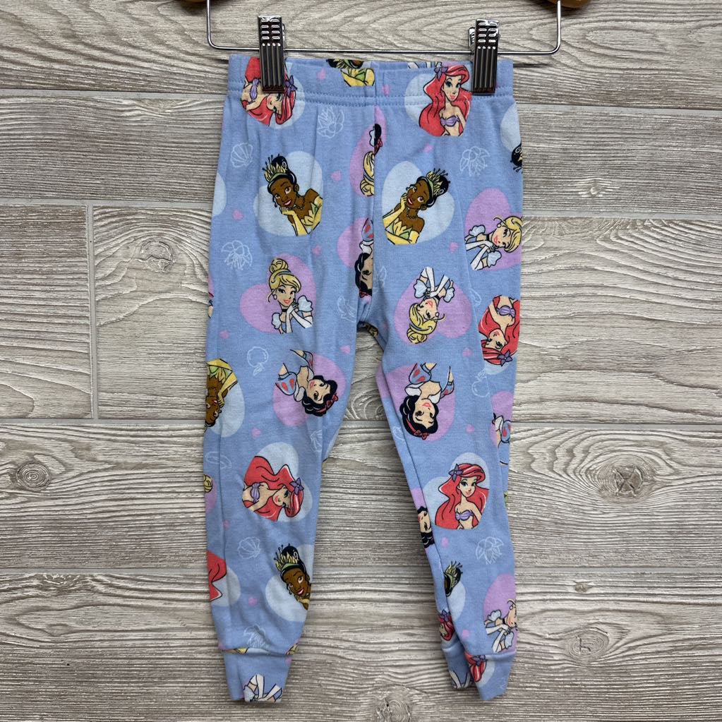 2 Pc LS PJs Princesses Hearts 3T