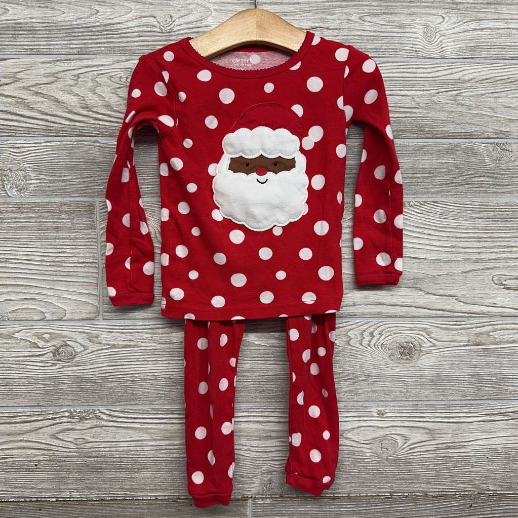 2 Pc LS PJs Dots Santa 3T