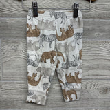 Bodysuit & Pants Elephants Zebras 6-9M