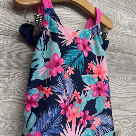 2 Pc Strappy Swimsuit Flowers 8