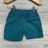 Button Up Shirt & Pull On Shorts W/ Bow Tie Leaves 9-12M