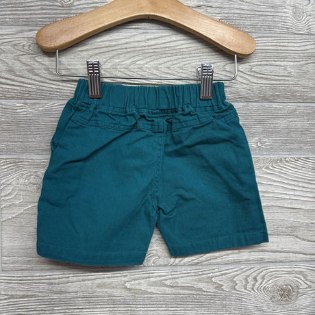 Button Up Shirt & Pull On Shorts W/ Bow Tie Leaves 9-12M