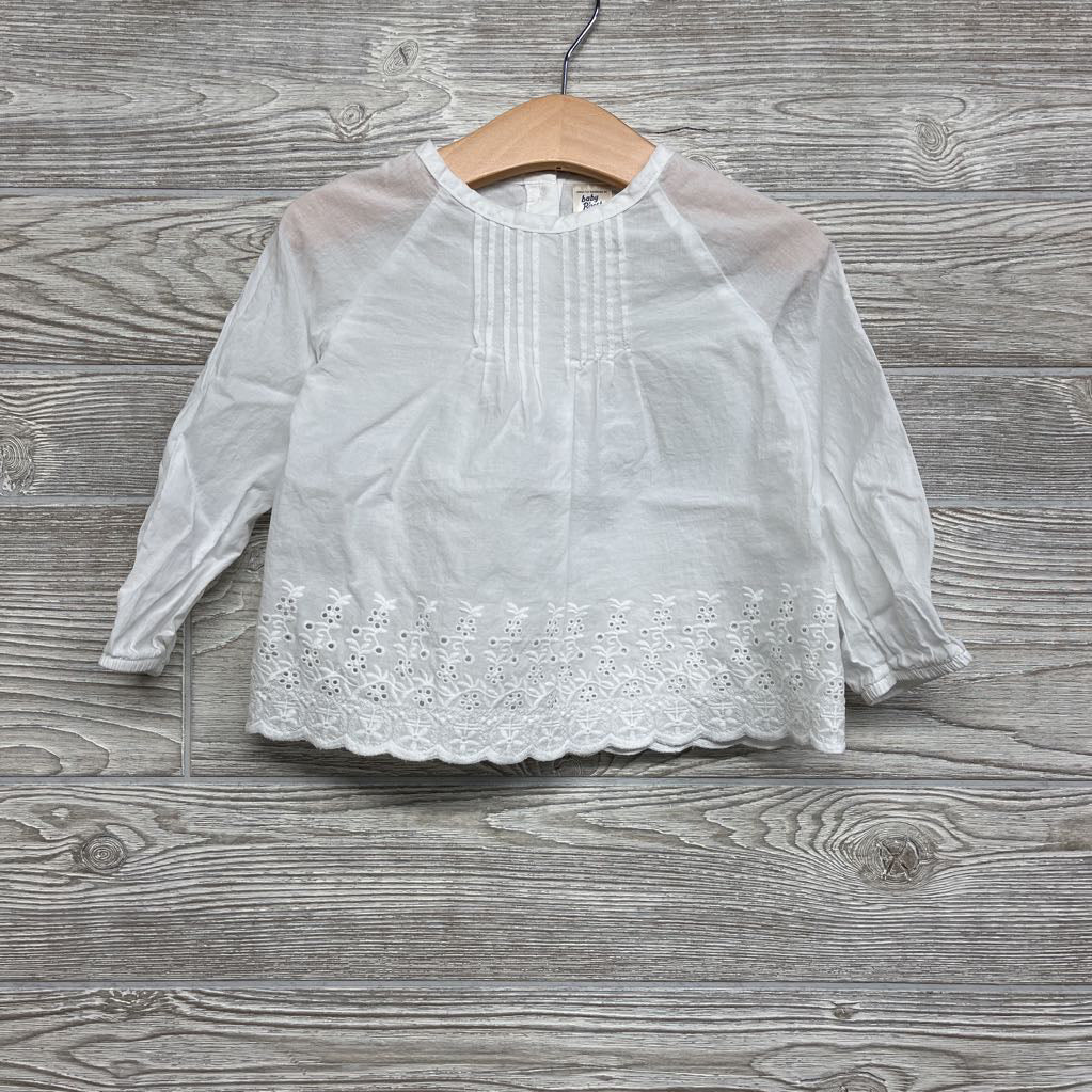 LS Pleated Eyelet Shirt 24M