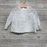 LS Pleated Eyelet Shirt 24M