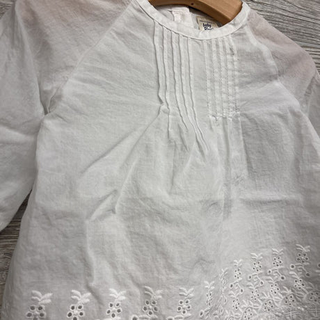 LS Pleated Eyelet Shirt 24M