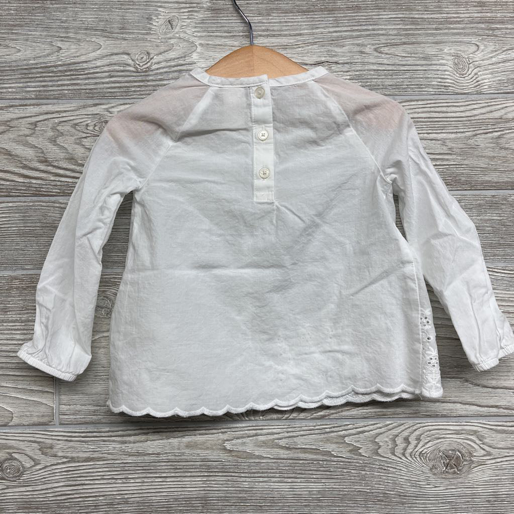 LS Pleated Eyelet Shirt 24M