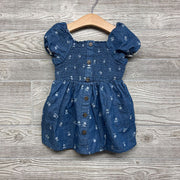 Smocked Puff Sleeve Shirt Flowers 18M