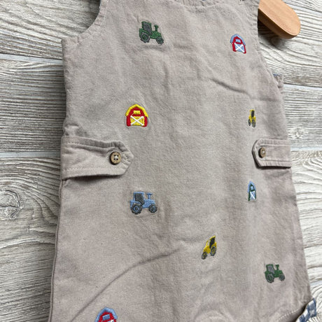 Shortalls Embroidered Tractors Barns 9-12M