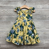 Nw/oT Flutter Sleeve Dress Flowers 18-24M