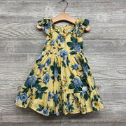 Nw/oT Flutter Sleeve Dress Flowers 18-24M