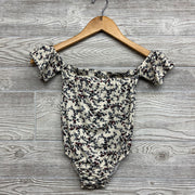 Off Shoulder Bodysuit Flowers 3T