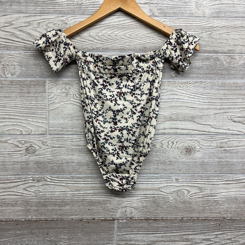 Off Shoulder Bodysuit Flowers 3T