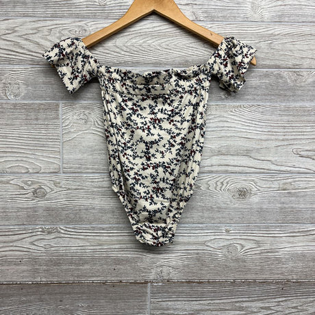 Off Shoulder Bodysuit Flowers 3T
