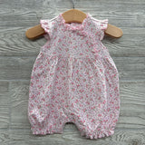 NEW Flutter Sleeve Bubble Romper Flowers 3-6M