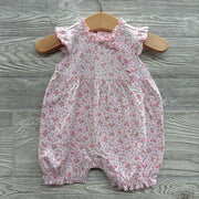 NEW Flutter Sleeve Bubble Romper Flowers 3-6M