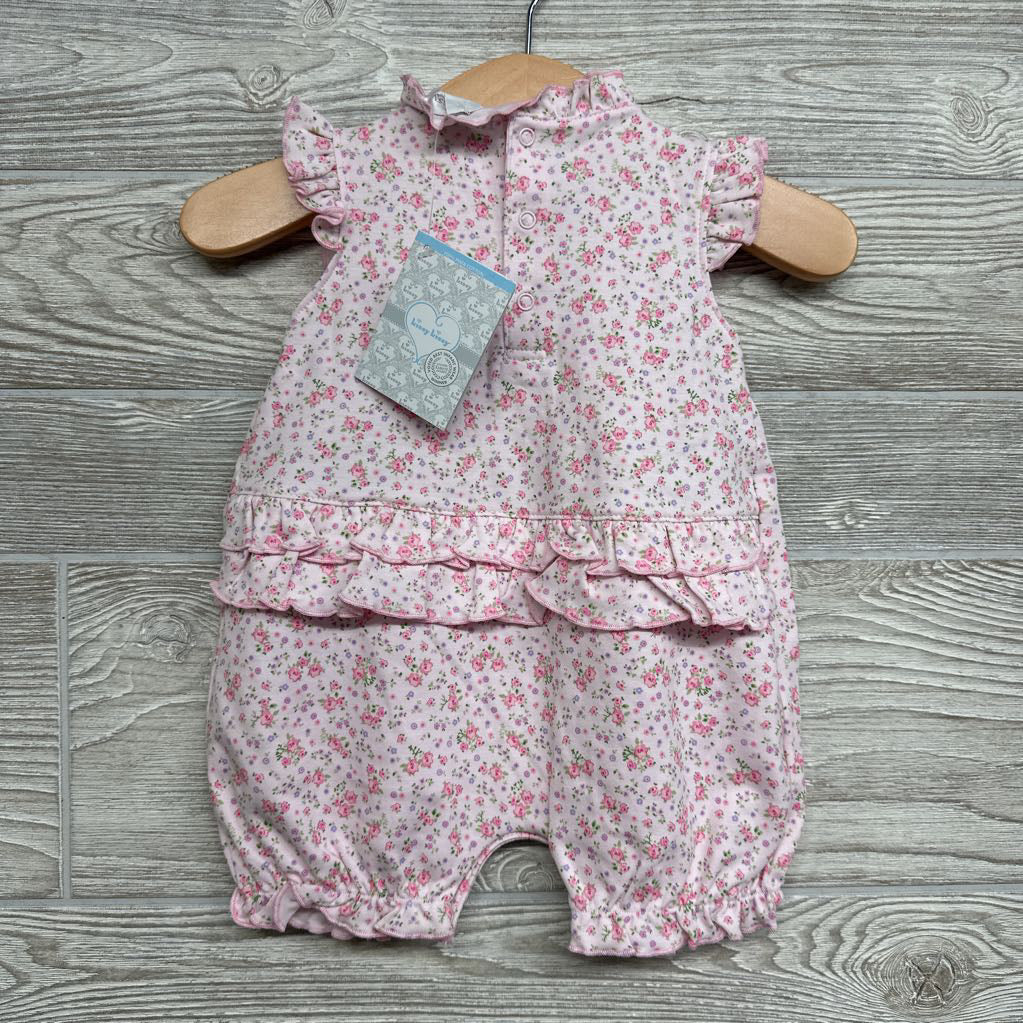 NEW Flutter Sleeve Bubble Romper Flowers 3-6M