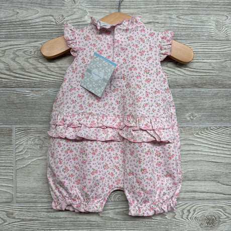 NEW Flutter Sleeve Bubble Romper Flowers 3-6M