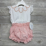NEW Handmade Flutter Sleeve Shirt & Textured Bloomers 9M *