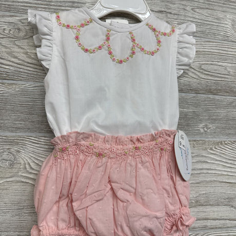 NEW Handmade Flutter Sleeve Shirt & Textured Bloomers 9M *