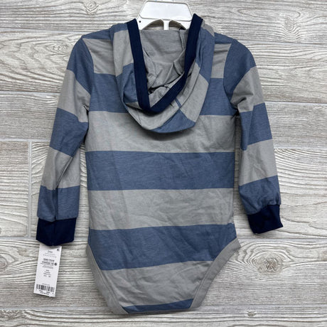NEW LS Henley Bodysuit W/ Hood Stripes 24M