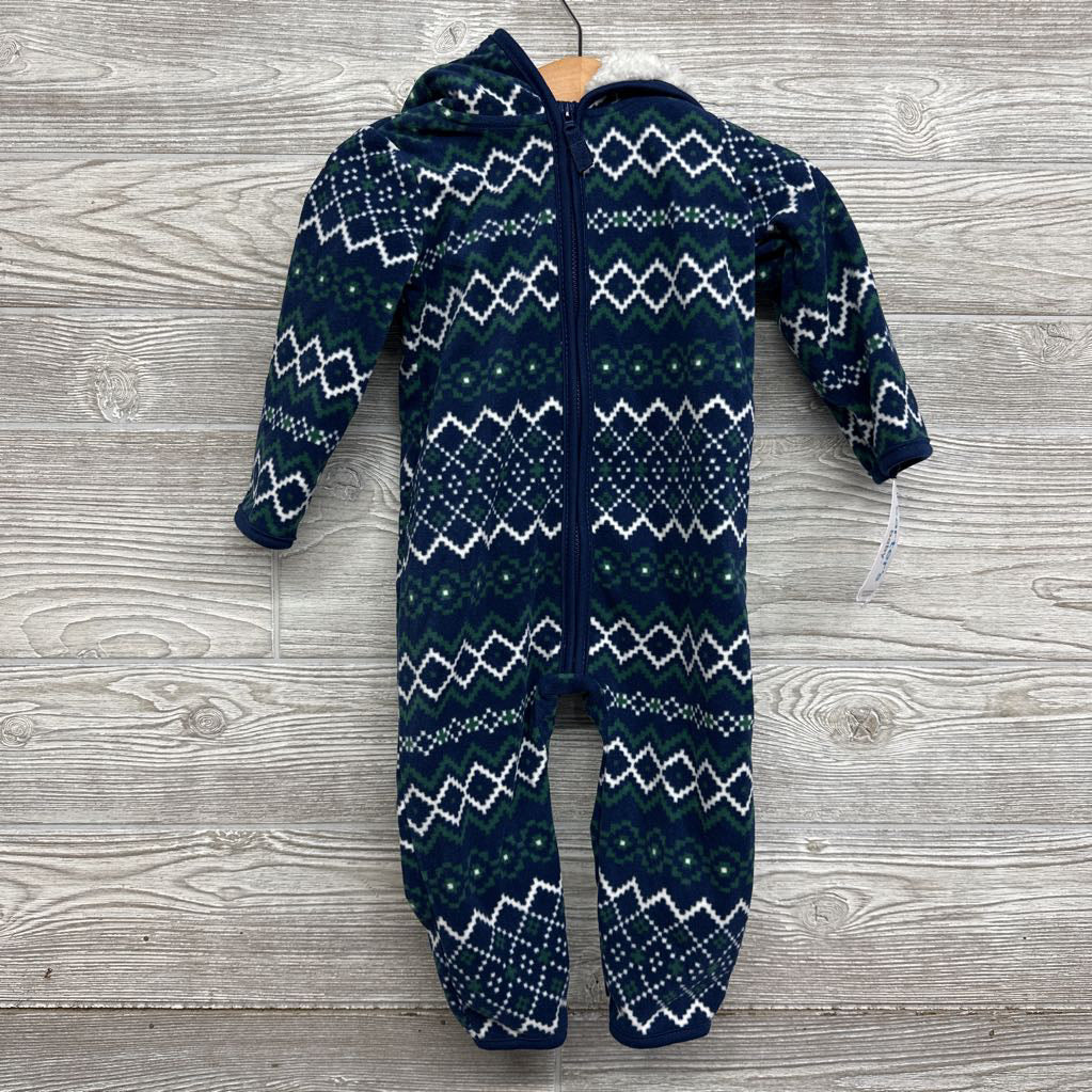 NEW LS Fleece Outfit W/ Hood Nordic 12M