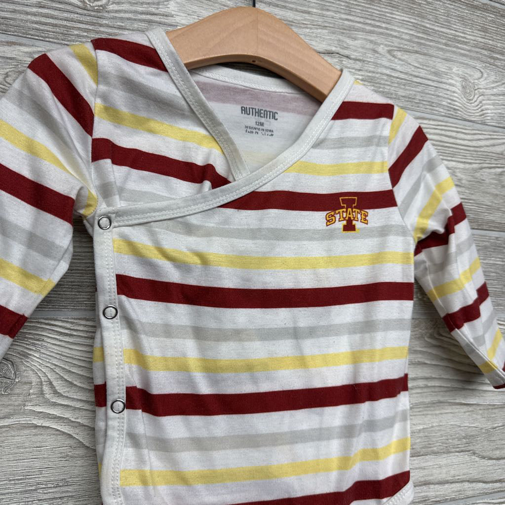 LS Side Snap Bodysuit Stripes ISU 12M