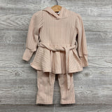LS Ribbed Sweater W/ Hood & Pants 18-24M