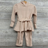 LS Ribbed Sweater W/ Hood & Pants 18-24M