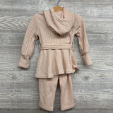 LS Ribbed Sweater W/ Hood & Pants 18-24M