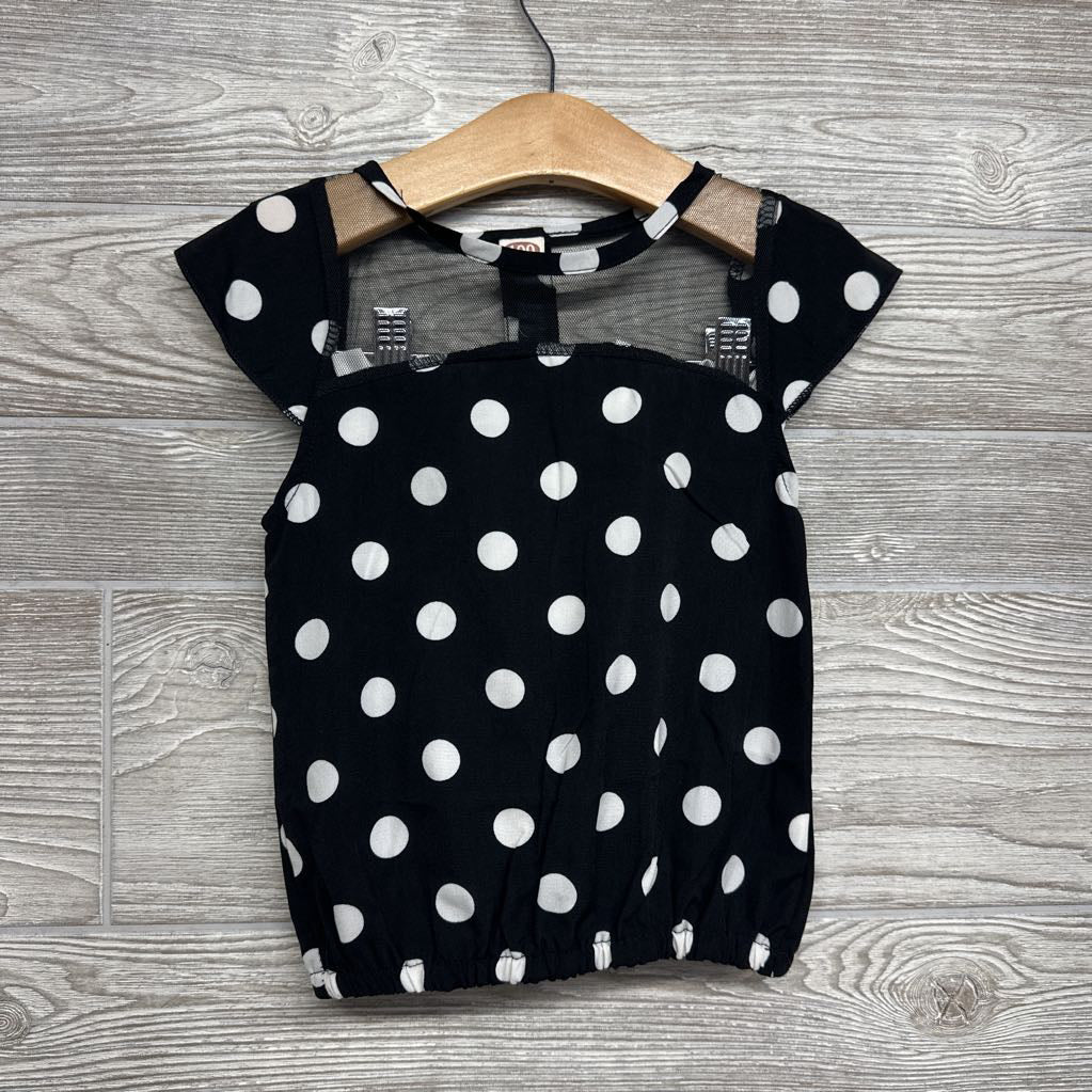 Nw/oT Cap Sleeve Shirt Dots & Paperbag Shorts W/ Headwrap 2-3