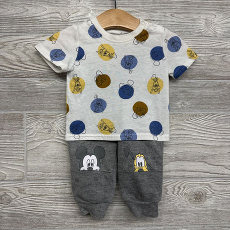 Full Zip Hoodie, Shirt & Joggers Mickey Donald Pluto 0-3M