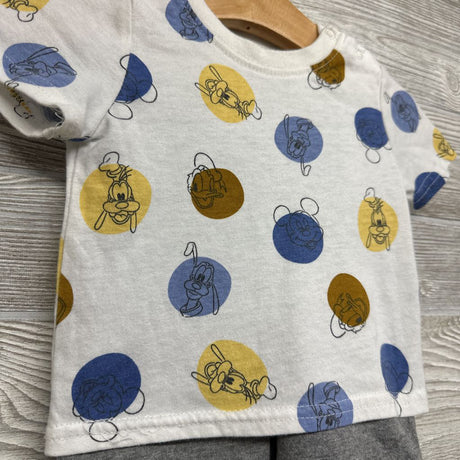 Full Zip Hoodie, Shirt & Joggers Mickey Donald Pluto 0-3M