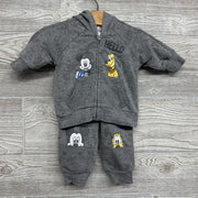 Full Zip Hoodie, Shirt & Joggers Mickey Donald Pluto 0-3M