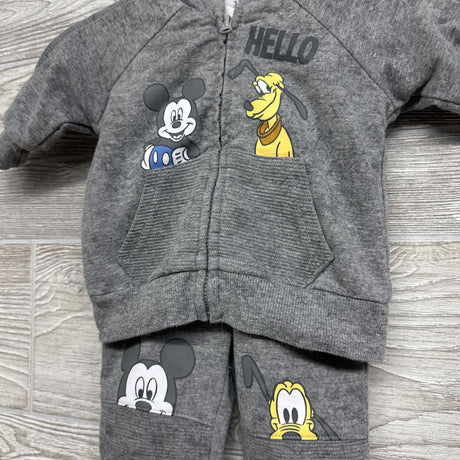 Full Zip Hoodie, Shirt & Joggers Mickey Donald Pluto 0-3M