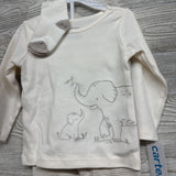 NEW LS Shirt Elephant & Pants Stripes W/ Socks & Hat